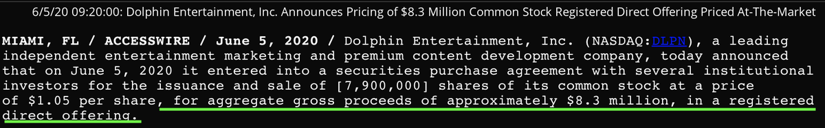 The_Hedge_House's tweet photo. $DLPN No surprise that @Benzinga is spreading misinformation for their own benefit. $DLPN had a $10.7M deficit. However, they did a DIRECT offering for $8.3M &amp; accounted for a missing $2.4M in revenue. So $DLPN accounted for the deficit!($8.3M + $2.4M = $10.7M) Spread the word!🗣️ https://t.co/UDtTPRCW1u