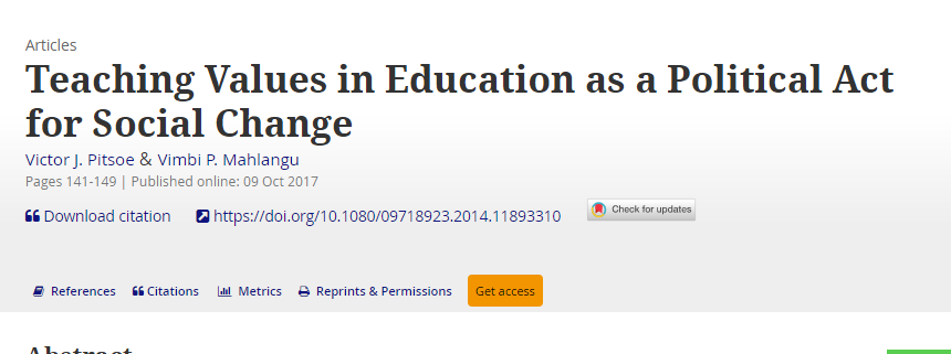 3/Why do teachers like her think this?It's because professors of education in the universities and colleges of education (where teachers are trained) think what goes on in the classroom is all about politics, and have been claiming that teaching is a political act: