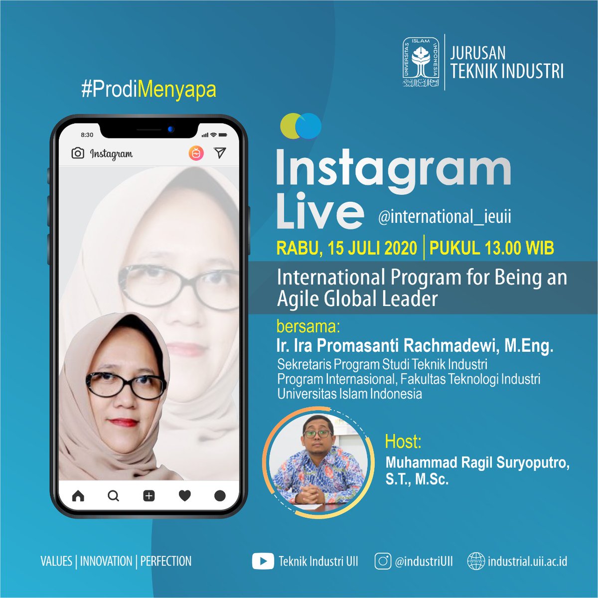 industriUII's tweet photo. Sudah tau kl teknik industri @UIIYogyakarta punya program internasional?
Belum? Ooh..ya sudah kepoin ya, besok lho
Catat tanggal dan waktunya ya.. https://t.co/iCsrsZY47q
