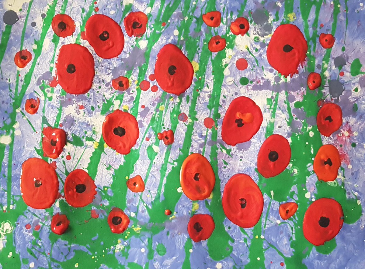 ArtyMissH's tweet photo. Ks2 art poppies https://t.co/n6VDMdpfaW