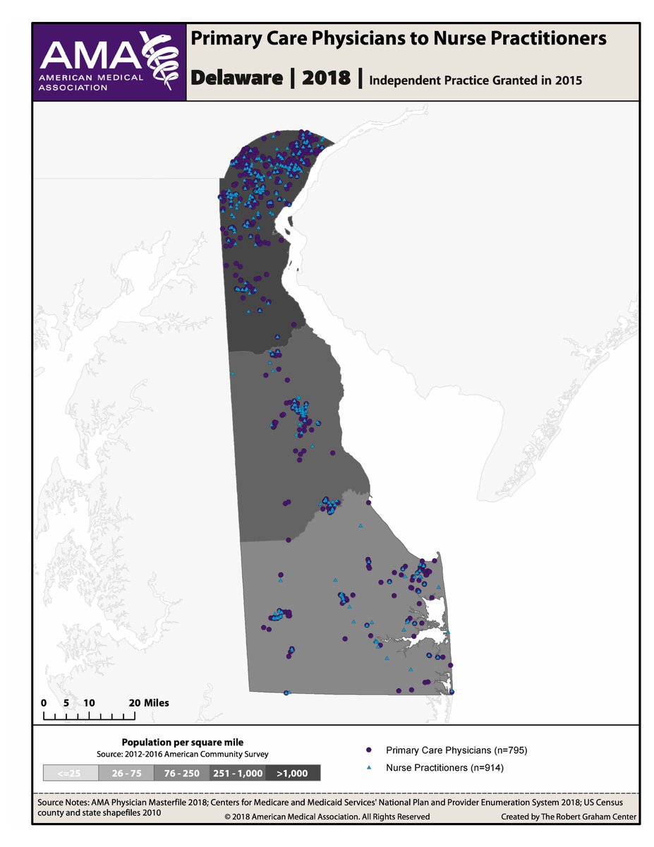 j_luh's tweet image. Let's look at #Delaware. Independent NP practice granted in 2015. And 3 years later, it's the #physicians who are still holding down the fort in #isolatedcommunities. #AB890 will not #ClosetheProviderGap 

@JimWoodAD2 @ilike_mike @CMAdocs @HPECid 

#YouDeserveAPhysician