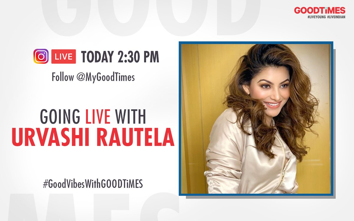 ndtvgoodtimes's tweet photo. .@SuchetaPalZumba shares ways to stay mentally &amp; physically fit,at 12 PM,on #Facebook
#GoodHealthWithGOODTiMES
@UrvashiRautela's #LockdownConfessions,at 2:30 PM,on #Instagram
#GoodVibesWithGOODTiMES
@NeilBhoopalam's #LockdownConfessions with @pujat_GOODTIMES at 4:00 PM,#Instagram https://t.co/rVwijRBtS0