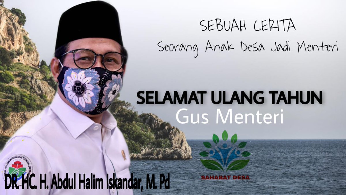 gusya_hirman's tweet photo. Selamat ulang tahun Gus Menteri, smoga sll sehat dan bahagia, aamiin...
#Harlah58GusHalim
@jokowi 
@halimiskandarnu 
@anwsanusi
@malik_haramain
@imansyukri
@taufikmadjid71
@fachrilabalado 
@azzameldzikrie 
@tppkemendes 
@KemenDesa https://t.co/09aECdJcka