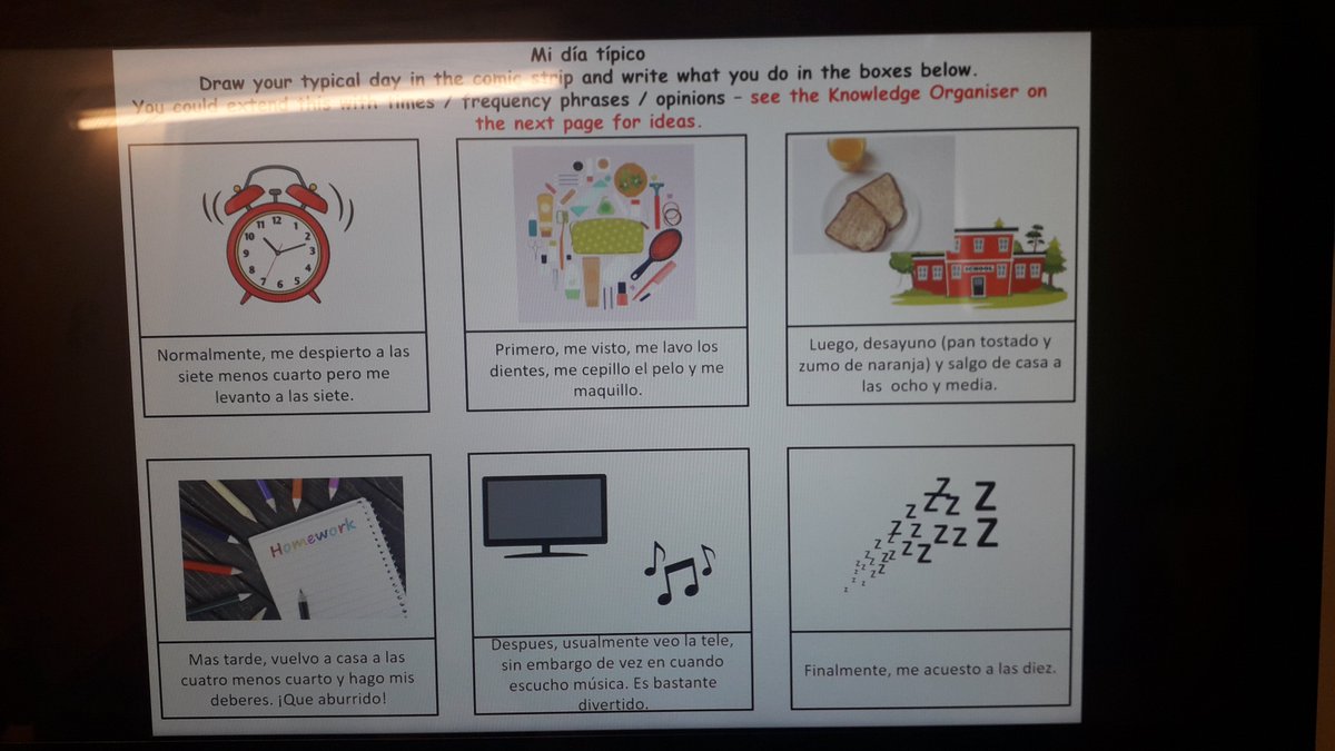 Impressive work on daily routine from our year 8s!