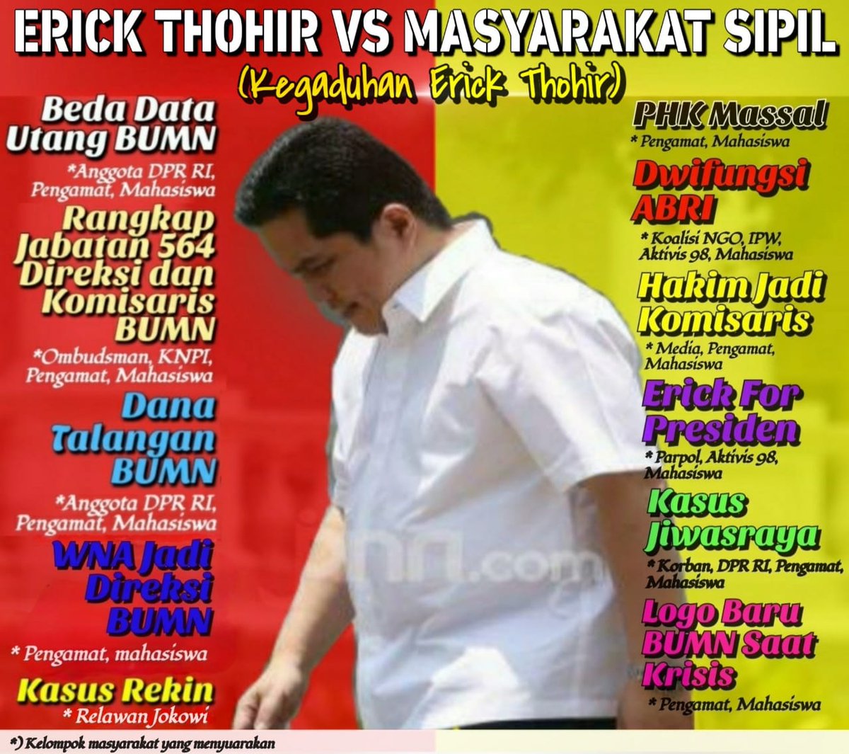 Pucuk di patah, gaduh pun tiba 
#ErickOut #JagaJokowi