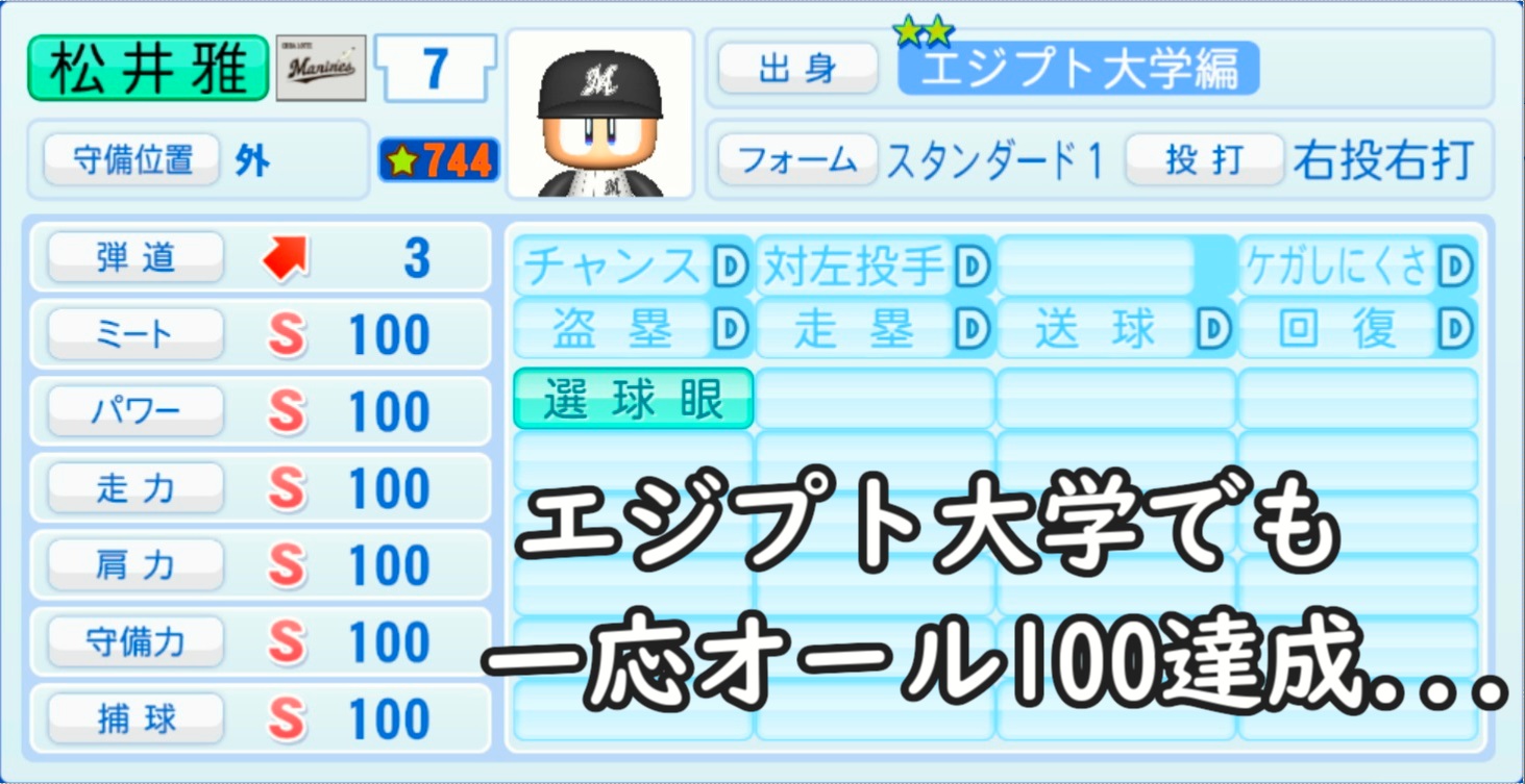 ささささのツイッター パワプロサクセス エジプト大学編オール100育成の育成論です そこそこ難しいです おすすめしません 一応オール100育成できるよの巻です 頑張っていきましょう T Co Qik4ngjqot Twitter