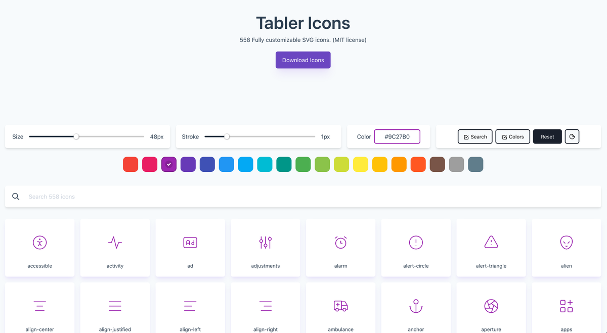 WalterStephanie's tweet photo. #Icons
Tabler Icons - 558 Fully customizable SVG icons. (MIT license)
https://t.co/yKzDeARLgV https://t.co/23vz4Zp6p2