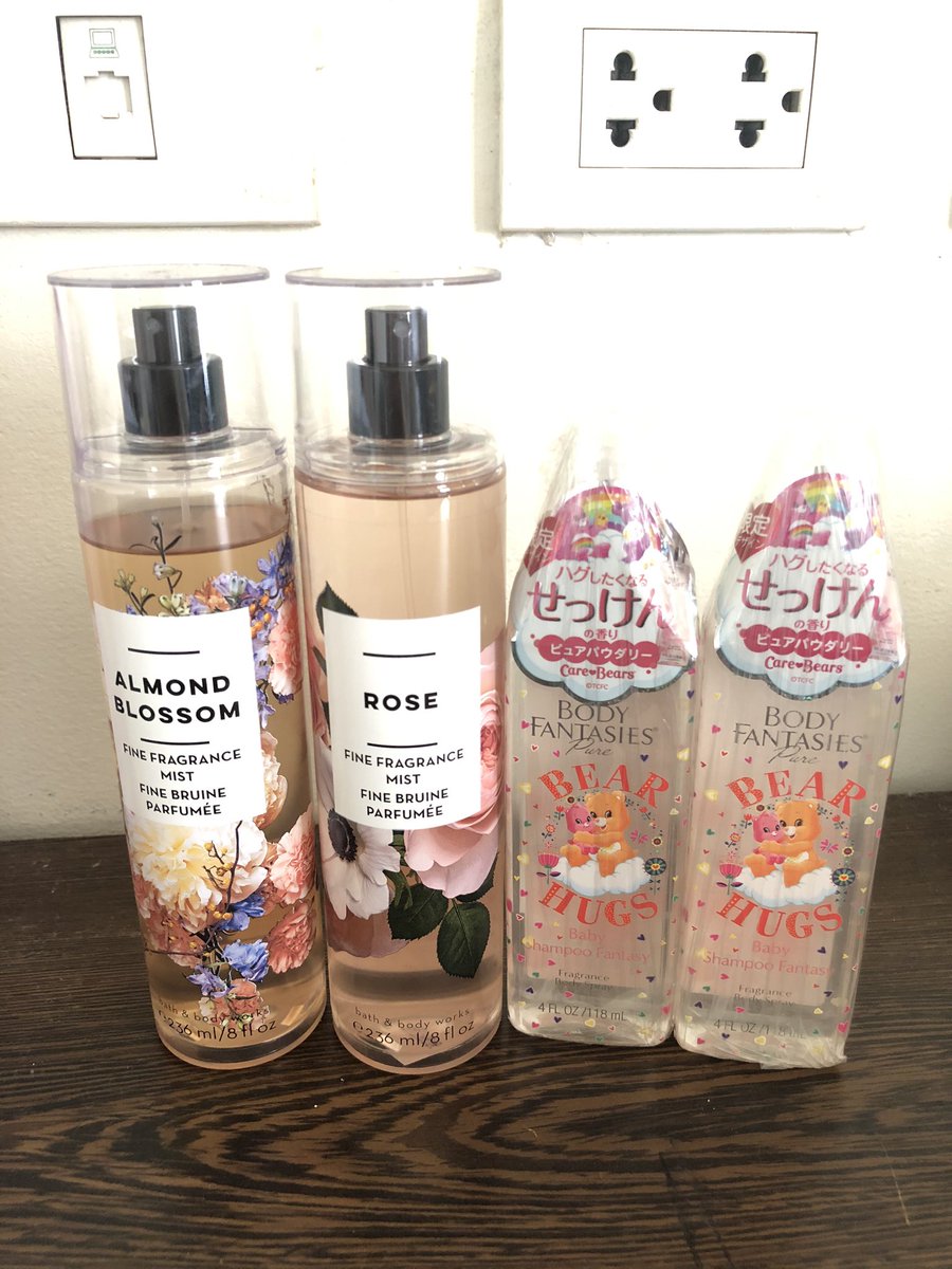 #ส่งต่อ ค้าบ ใช้ไม่ทัน ค่าส่งฟรีเลย

almond blossom เหลือ85% 400฿
rose ฉีดไปแค่1ที 500฿
(ราคาช็อป700กว่าเลยน้า🥺)

body spray กลิ่นbaby shampoo ยังไม่เปิดใช้ยังซีลอยู่เลย ขวดละ280 มี2ขวด
(เห็นร้านหิ้วขายกันเกือบ400เลย ราคานี้คุ้มมากๆ)
#HowtoPerfect