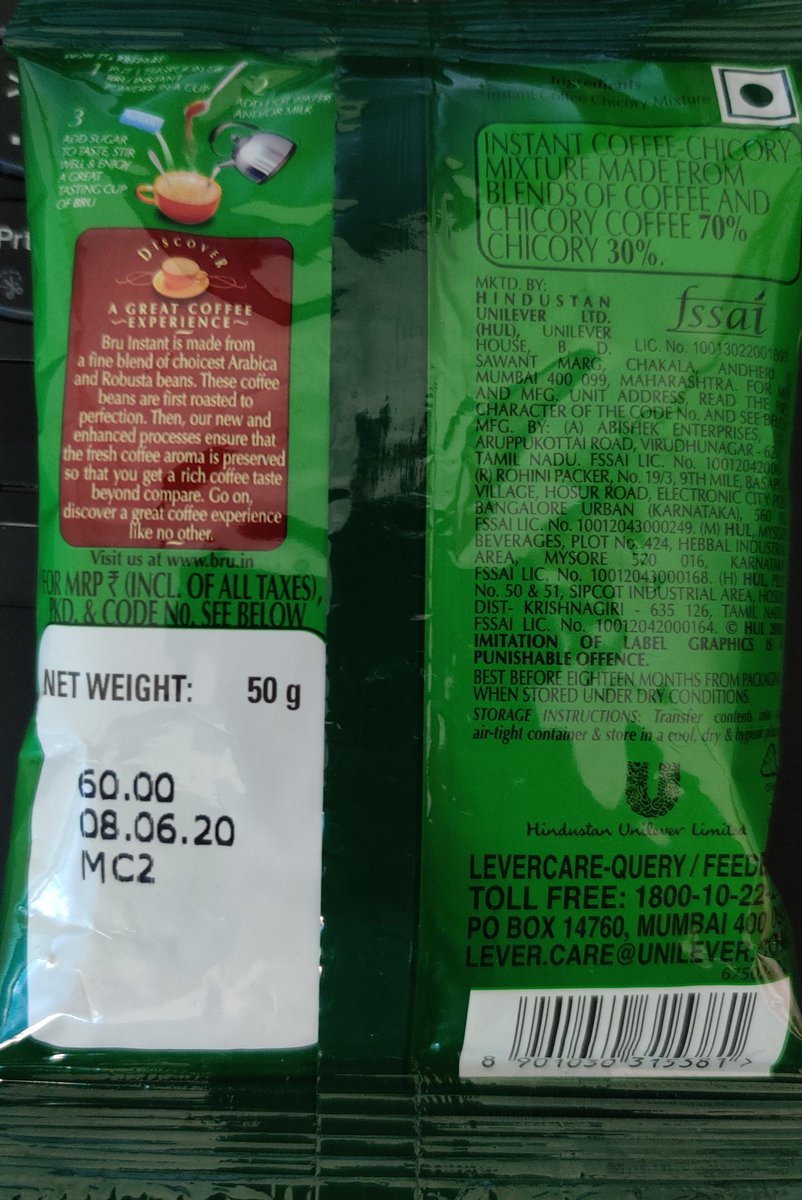 brianammanna's tweet photo. Why does a #BruInstant #coffee cost Rs10 for 10 grams, Rs60 for 50 grams and Rs180 for 100 grams? #productpricing https://t.co/6tDZjPV33v