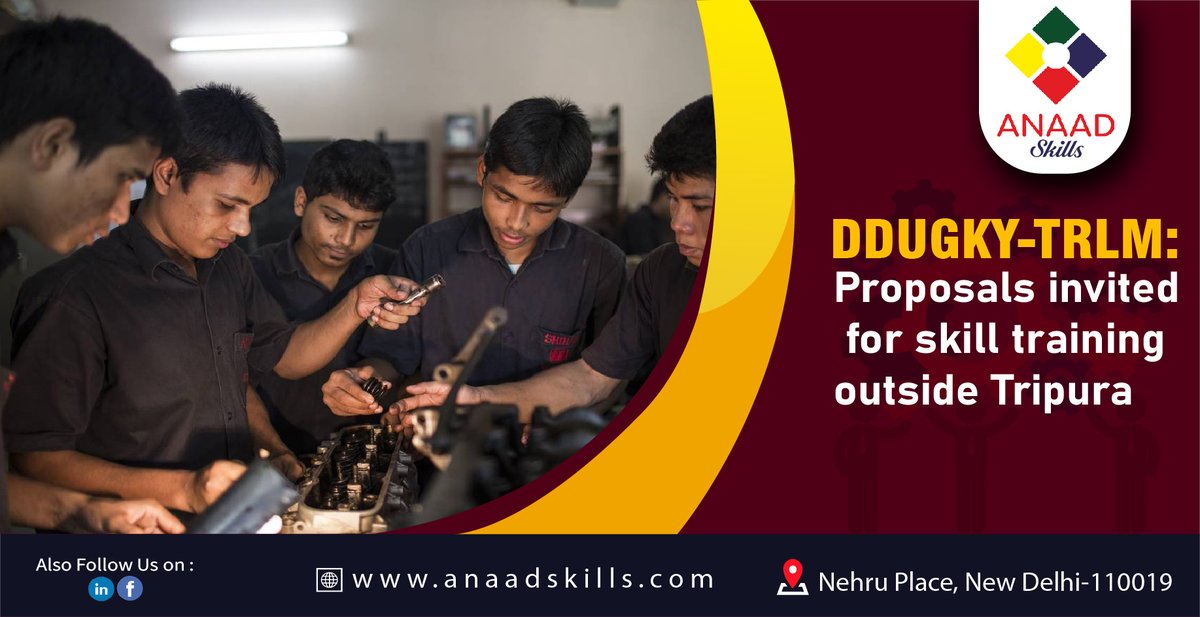anaadskills's tweet photo. TRLM invited proposals under DDU-GKY from the Project Implementing Agencies.
@PMKVY_INDIA @DDUGKYMoRD
@MSDESkillIndia @NSDCINDIA @DrMNPandeyMP
#SkillIndia #PMKVY #DDUGKY #NSDC #NSN #Skills #SkillDevelopment #Anaad #AnaadSkills #SkillIndia ##SkillTrainingPartner https://t.co/wUjlHqZPfU