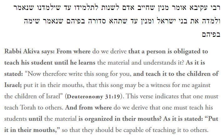 9. According to the Talmud Eiruvin 45b, it's the job of the rabbi to teach the people repeatedly until they understand https://www.sefaria.org.il/Eruvin.54b.14?lang=bi&with=all&lang2=en