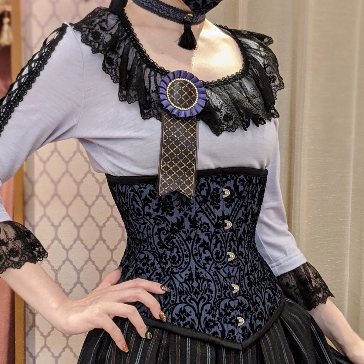 アビエタージュ サーカス柄バックフリルスカート ミニスカート