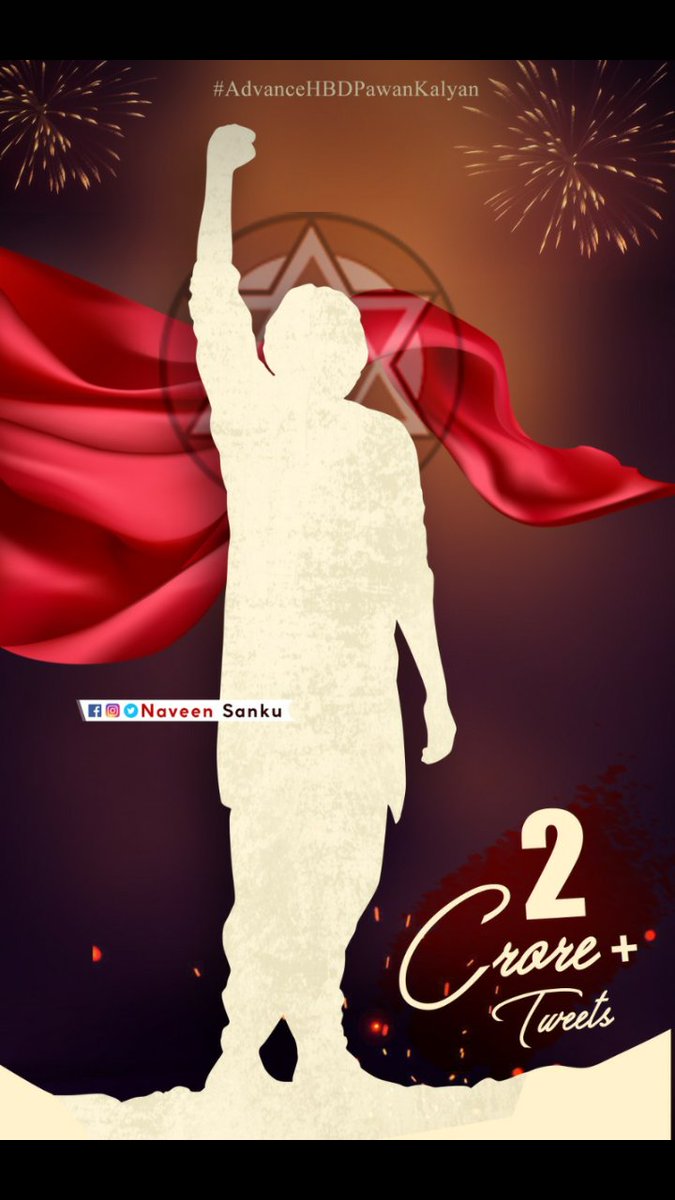 TejaNaiduJsp's tweet photo. FIRST EVER 20M TWEETS FOR ADV BDAY TREND ❤.. 

#AdvanceHBDPawanKalyan
@PawanKalyan

#VakeelSaab https://t.co/UrjQdwX15x https://t.co/tDEkeSWMQ5