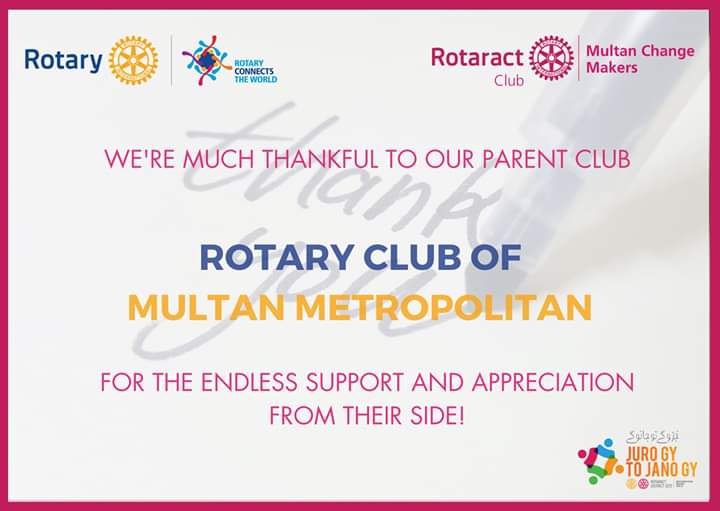 racmcmm's tweet photo. We're really grateful to our Parent Club, Rotary Club Of Multan Metropolitan for their continuous support throughout the year. Specifically to Ma'am Rtn. Zarina Ashraf. They participated in our activities, helped us in our events, and most amazingly supported us 
#Rotary
#racmcm https://t.co/tpzgbjNzD0