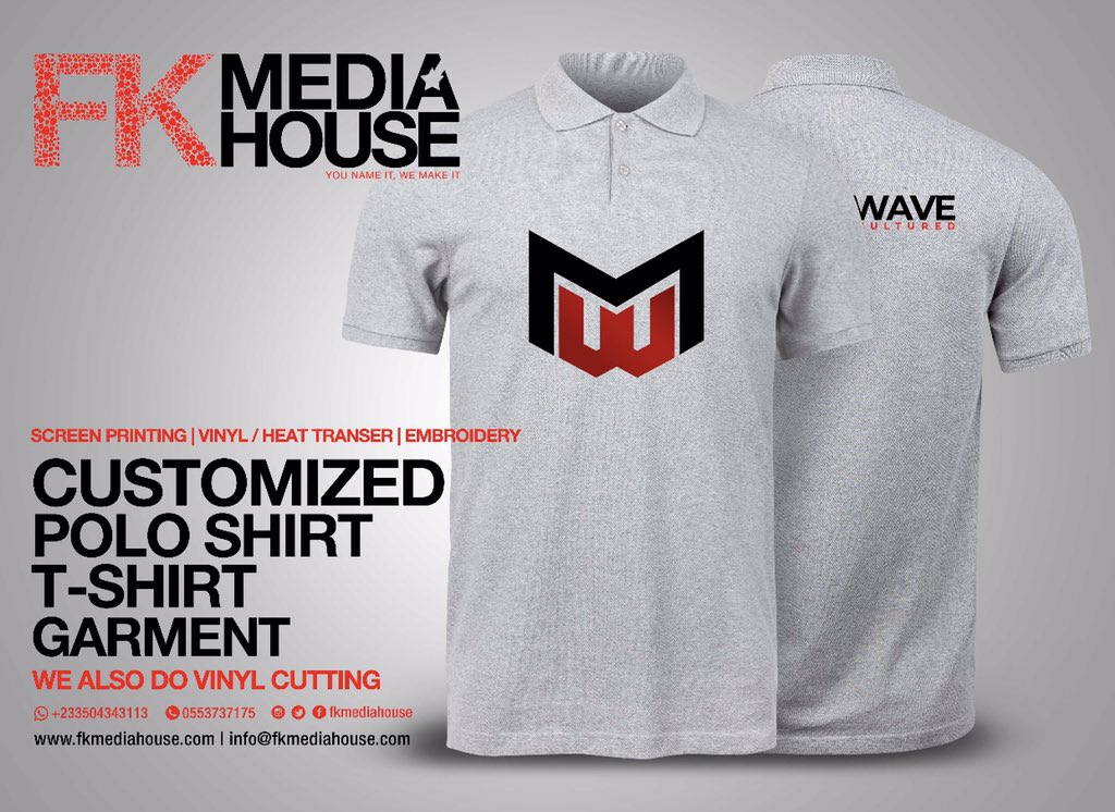 FKMediaHouse's tweet photo. Logo design &amp; T-shirt print 

best rates, affordable prices with quality maintained 

Design &amp; Print with FK MEDIA HOUSE

WhatsApp: 0504343113/0553737175
email : fkmediahouse@gmail.com
#ShattaTuesdayMarket https://t.co/fR9ugRpMVx