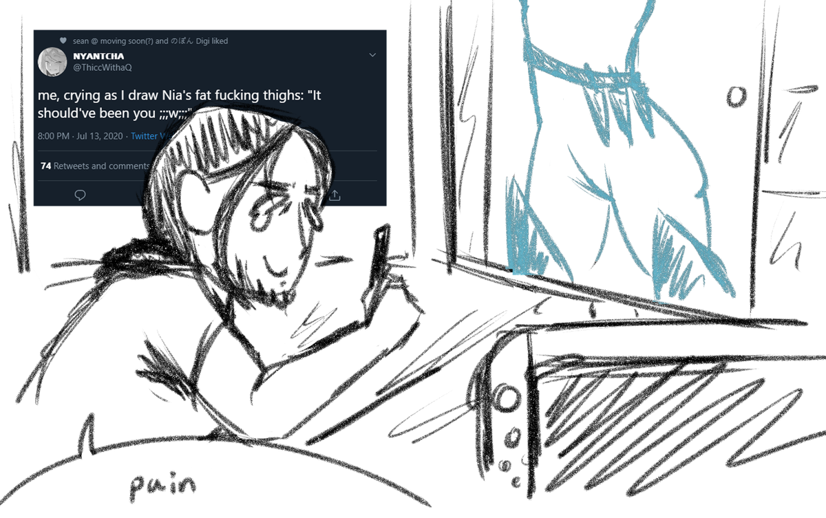 NintatoArt's tweet photo. made a self portrait today https://t.co/kIsp8gopXX