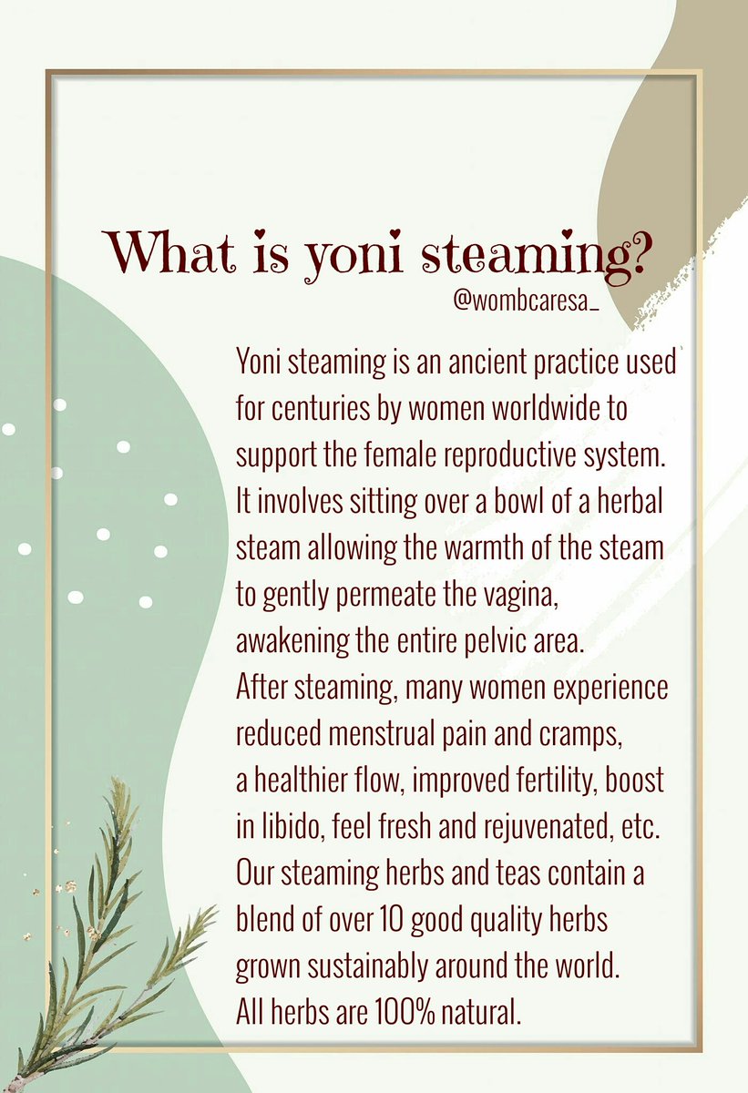 Yoni steaming benefits. #self-care #wombwellness #PositiveVibes #yonisteaming #supportblackbusiness #ancient wisdom