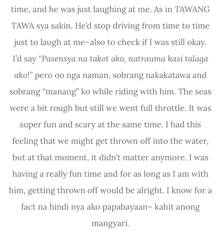 “I know for a fact na hindi nya ako papabayaan– kahit anong mangyari.”Nakakatuwa lang din isipin na they can be their own normal selves kapag magkasama sila. This blog entry of Maine also shows how appreciative she is of the things Alden or rather, Richard would do for her.