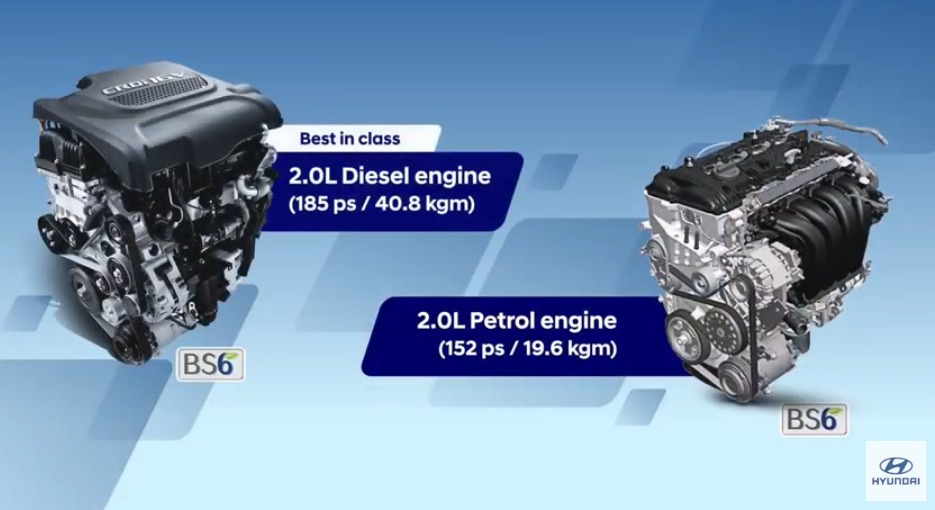 CarWale's tweet photo. The new #HyundaiTucson comes with a choice of BS6-compliant 152bhp 2.0-litre petrol and 185bhp 2.0-litre diesel engine options. Transmission is an #eightspeed #automatic with #AWD as well.
#CWLaunch #TheNextDimension #HyundaiIndia #Hyundai #HyundaiTucson #New2020Tucson https://t.co/mjqhjAwWze