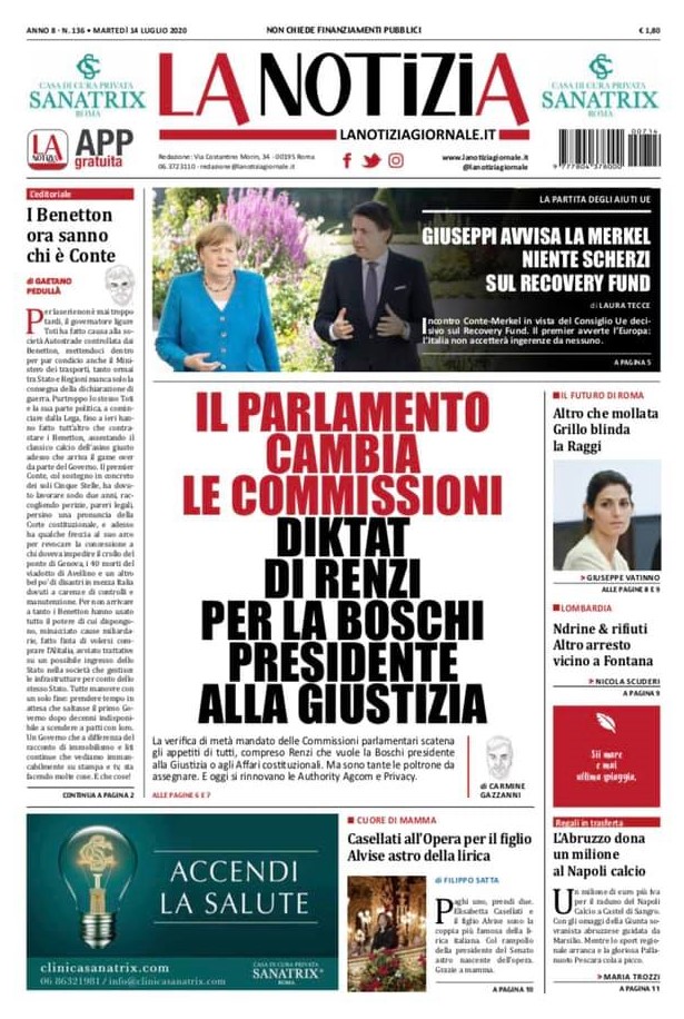 LaNotiziaTweet's tweet photo. 🗞 Buongiorno, ecco la nostra prima pagina di oggi #LaNotizia https://t.co/mPls3gOpbL https://t.co/gK0bRagXc4