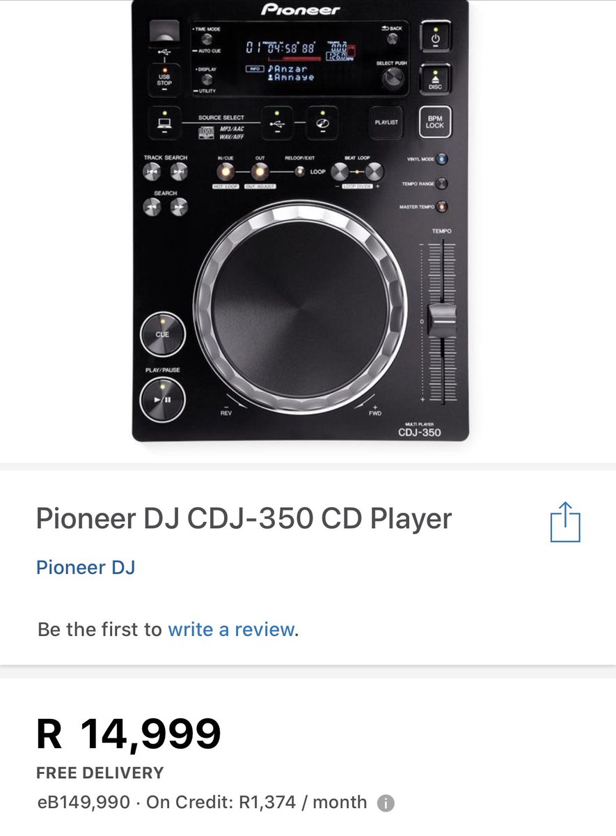 Chymamusique's tweet photo. Selling Cdj 350s around JHB , 1 year old , still in good condition.

Highest bidder by 12PM takes them . They’re both worth 30K on takealot https://t.co/S8vHhQO4cs