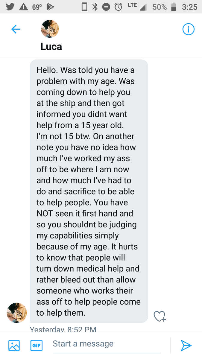 MillicentCibul1's tweet photo. I'm high as fuck on morphine and just got an angry DM from Doogie Howser. This is crazy guys. https://t.co/ljXvb7TnMV