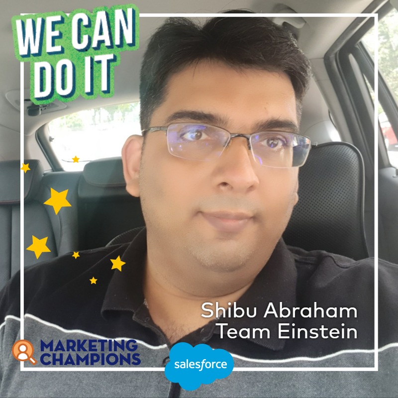 All set for today's #championsnightout #marketingchampions - Team Einstein let's Rock!