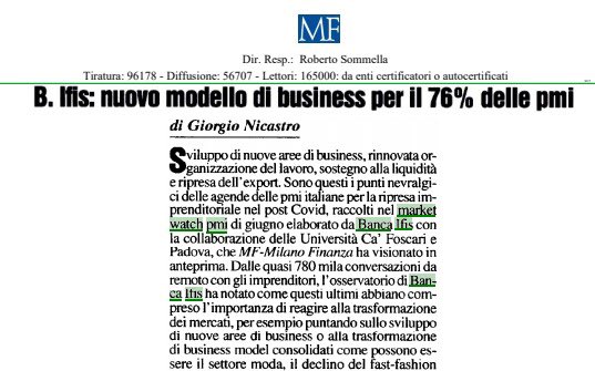 rafzing's tweet photo. Secondo l'analisi rilevata da @milanofinanza attraverso #MarketWatch le #PMI che supereranno la crisi sapranno sviluppare nuove aree di business, rivedere il modello organizzativo, crescere attraverso il digitale per vendere i prodotti disintermediando e erogare servizi da remoto https://t.co/tSV4v9Stvo