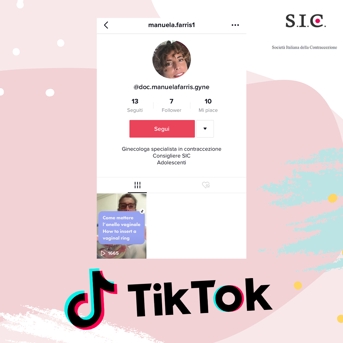 Tanti i medici che utilizzano Tik Tok.
Oggi è la volta della Dottoressa della SIC Manuela Ferraris che nel suo nuovo profilo parlerà di contraccezione e sessualità.