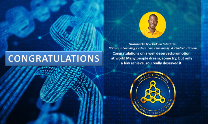 bitcroreoffici1's tweet photo. Congratulations on your well-deserved promotion! Ahyke #congratsgrad #congratulationsyouplayedyourself #announcements @bitcroreoffici1  #Announcement #bitcrore   #ICO  #cryptoexchange #cryptocurriencies #cryptotrading  #cryptoeconomics https://t.co/7xhZQDRA2I