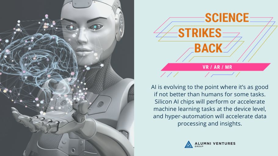 alumniventures's tweet photo. TECH TREND #1: VR/AR/MR."Extended Reality" blends the real & virtual worlds. Download our e-guide about VC-backed companies tackling the toughest, most lucrative #deeptech challenges, & how to invest in businesses building the future: https://t.co/MbrXgGFZjk #ScienceStrikesBack https://t.co/0EESwoIlIP