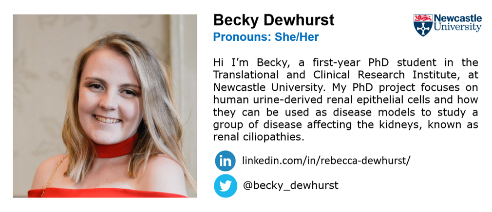 Our next member is Becky, a 1st year PhD student  @UniofNewcastle