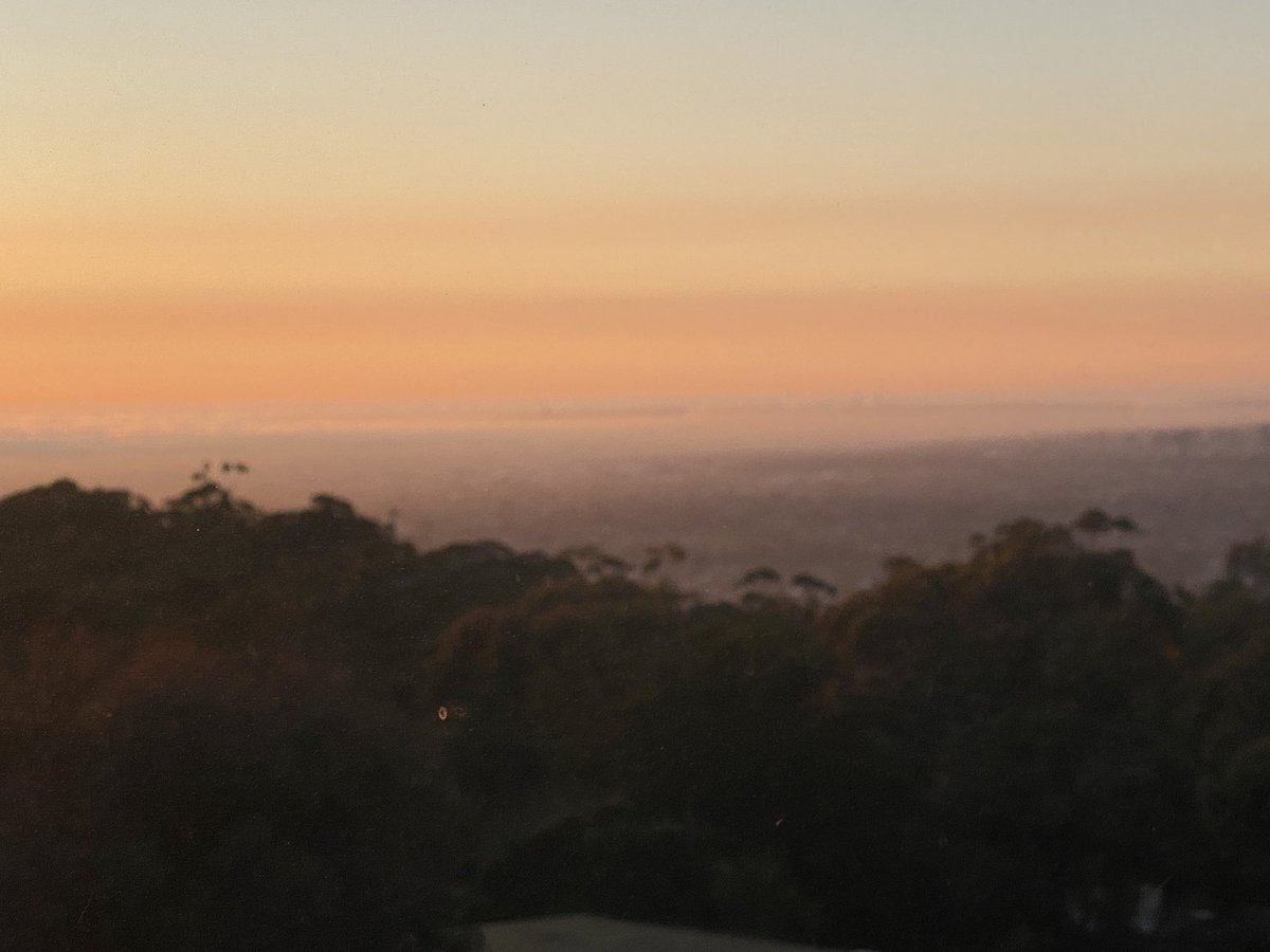 Adelaide reappearing but the fogbank lurks offshore waiting for dusk. . .