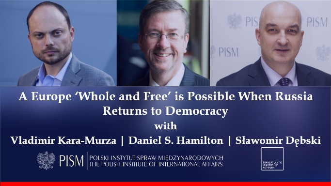 #today „A Europe ‘Whole and Free’ is Possible When Russia Returns to Democracy” with <a href="/vkaramurza/">Vladimir Kara-Murza</a> <a href="/DanSHamilton/">Daniel S. Hamilton</a> &amp; <a href="/SlawomirDebski/">Sławomir Dębski</a> 
11 AM-12 PM ETS (DC)
5 PM – 6 PM CET (Warsaw)
6 PM – 7 PM MSK (Moscow)
#TLN_DC #EuropeWholeAndFree
Join us ➡️youtube.com/user/PolandPISM