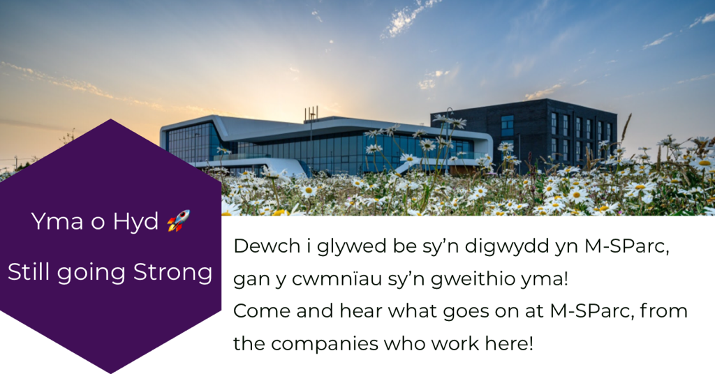 M_SParc's tweet photo. Dydd Iau - Diwrnod Digidol! 🚀 
5 digwyddiad, ddim i'w golli.

1) YMA O HYD Cyfle i glywed gan bob un o'n tenantiaid, yn sôn am eu cwmnïau. Mae croeso i unrhyw un sy'n chwilfrydig i ymuno. Newch chi’m credu’r amrediad o bethau sy’n mynd ‘mlaen yma!

https://t.co/cuYU24aOIu (1/5) https://t.co/P0caFwsrVw