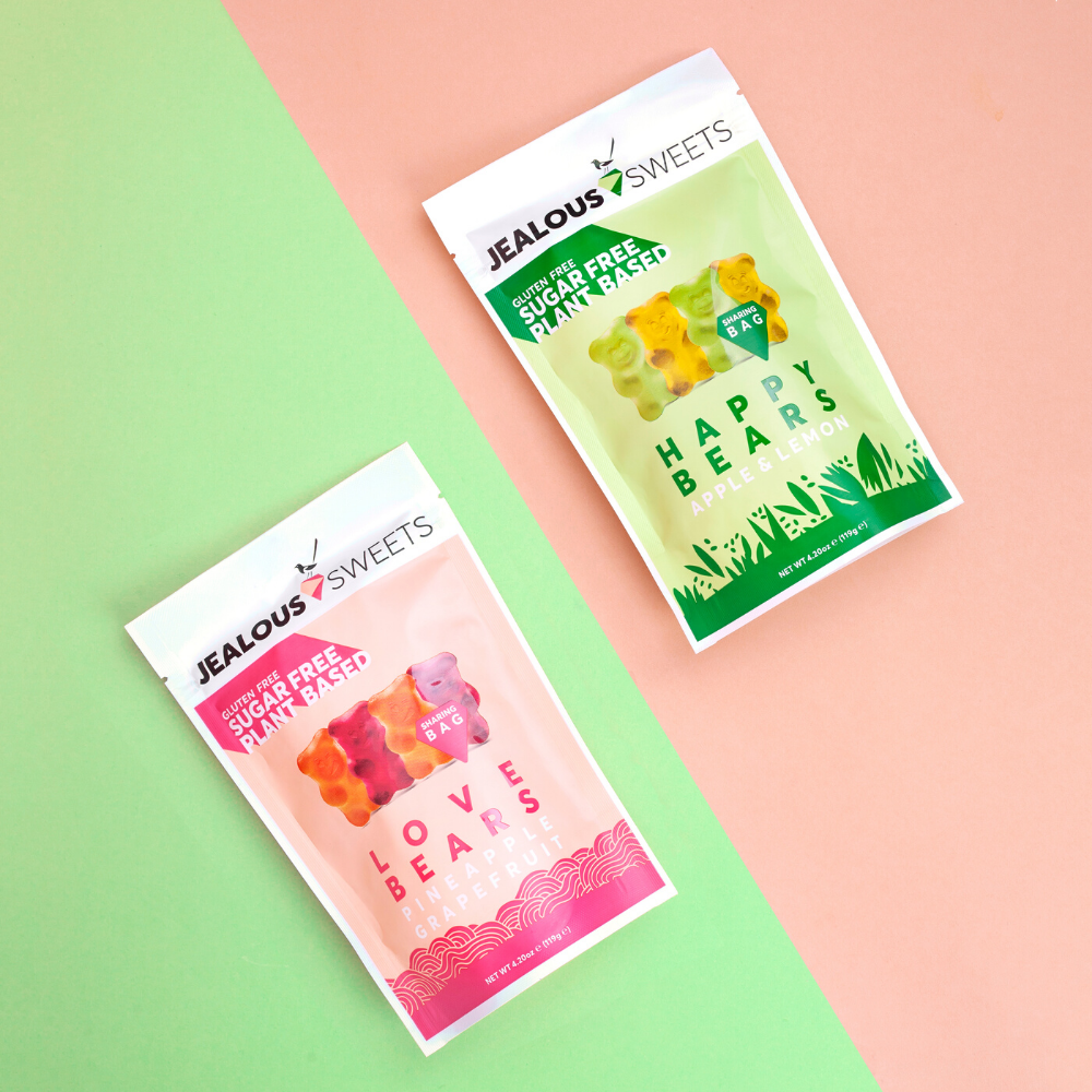 thejealouslife's tweet photo. No need to wait for your cheat day to enjoy our Love Bears and Happy Bears.💖
.
✔️ Low-calorie ✔️ Sugar-free
.
#JealousSweets #ForASweeterLife #PlantBased #GlutenFree #PalmOilFree #SugarFree #ShamelesslyTasty https://t.co/gprHctuHtY