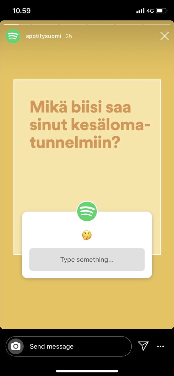 Pssst... voisitteko mennä vinkkaa Spotifylle DM:n kautta, mikä on teijän (meijän😎) lempibiisi 💕👏🏽 vaihtoehtoina kaikki mun suomenkieliset biisit, hahahah lol love uuuuuuu