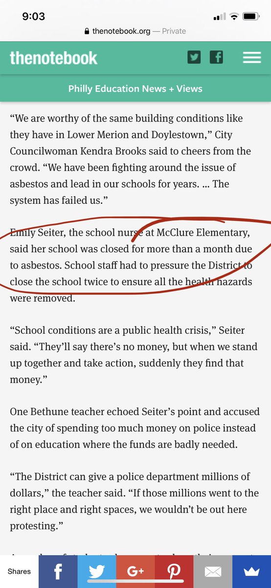 Some teachers have gotten mesothelioma from the exposure. Kids breathe this air. And guess what? The city did nothing for years.