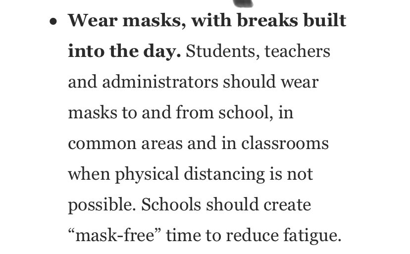 Mask breaks? Where? When? How do teachers and staff, the ones most vulnerable to COVID-19, protect themselves during mask breaks (or lunch, for that matter)?