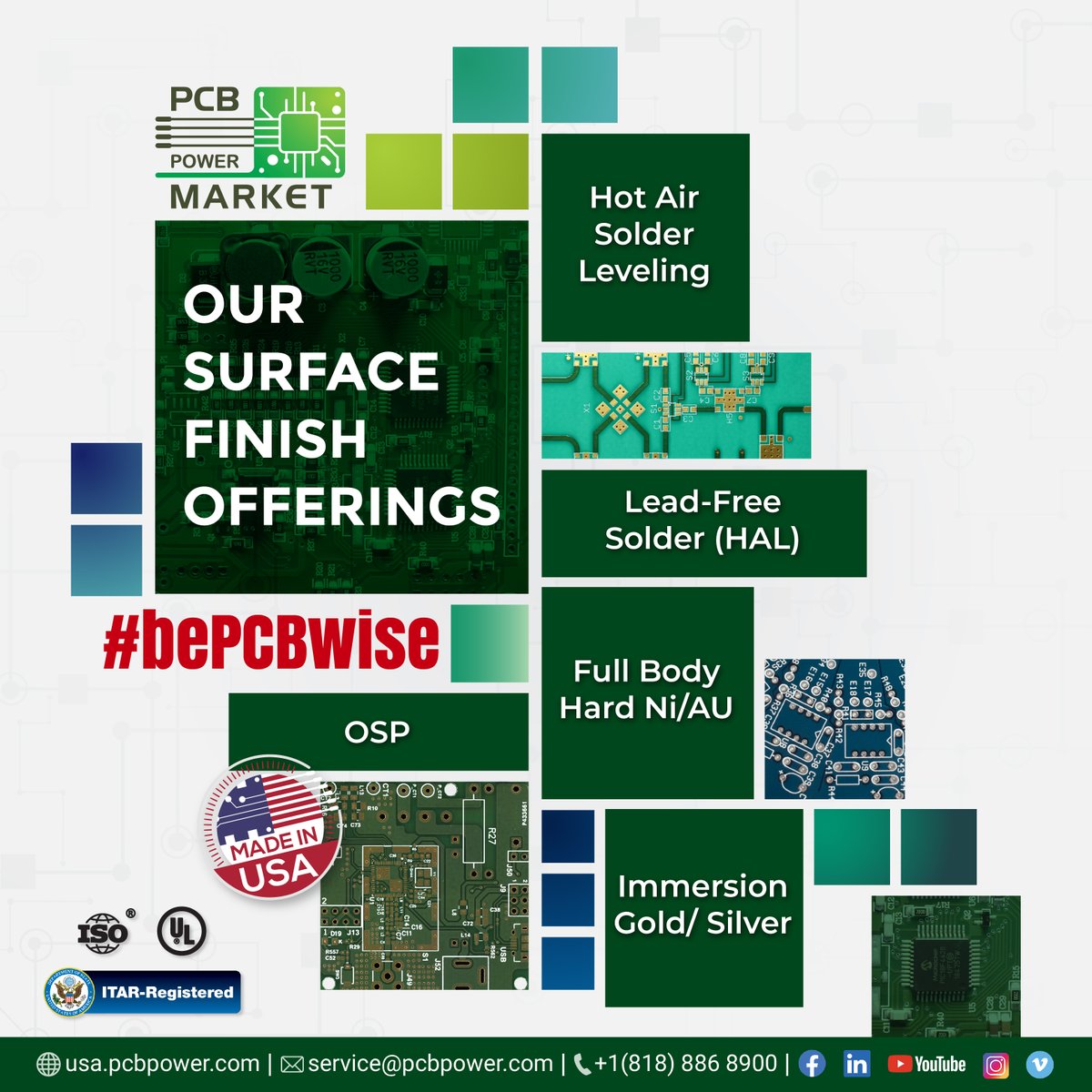 PCBPowerInc's tweet image. PCB surface made of copper to ensure electric currents flow efficiently, If they are left unprotected then the copper will oxidise and deteriorate, making the circuit board unusable. 

usa.pcbpower.com

#MakePCBInAmerica #connectorarea #pcbs #pcbpowerinc #pcb #didyouknow