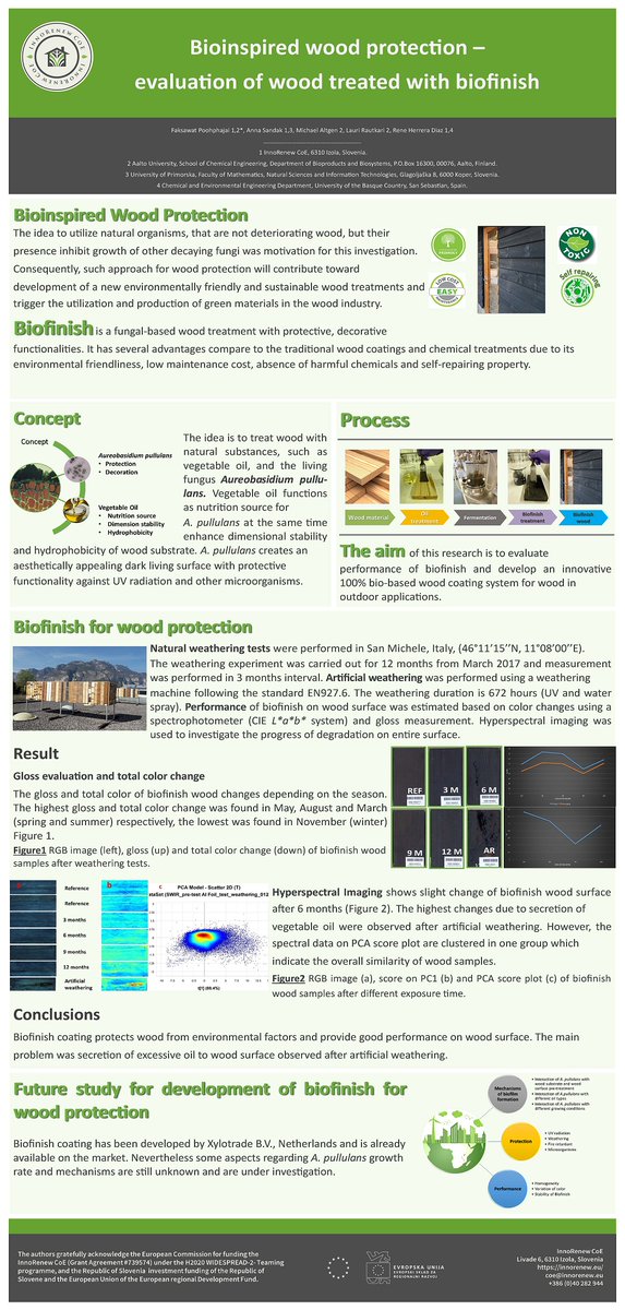 InnoRenewCoE's tweet photo. Congratulations to the #SWST2020 poster award winners!
🥇 Qifan Wang
🥈 Sujata Mandal
🥈 Faksawat Poohphajai

❇️Poster titles, affiliations, and links to download in comments❇️

@SocietyWood #swstic #swstportoroz https://t.co/f3wOFJJXZ4