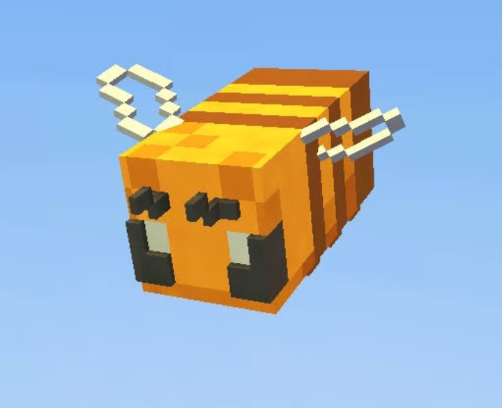 Memesminecraft4's tweet photo. A primeira vez que eu vi uma abelha no Minecraft foi mais ou menos assim: https://t.co/yGw6y2uKvj