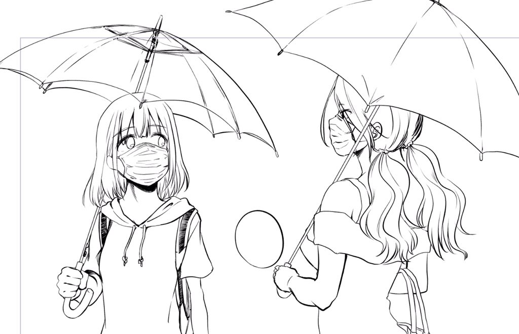 あさひは傘にこだわりなさそうだなって思ってビニール傘 