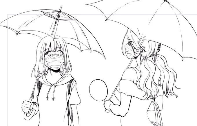 あさひは傘にこだわりなさそうだなって思ってビニール傘 