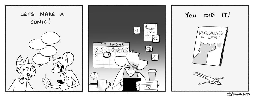 🎨 portfolio: https://t.co/JpI2zVx6NC
📖 webcomic: https://t.co/Nmowlq2ABI
💸 patreon: https://t.co/he7AvP9TdD

i also do autobio gag comics but they're currently not collected anywhere because twitter killed moments Ghost i'll be finding a new site for them soon! 