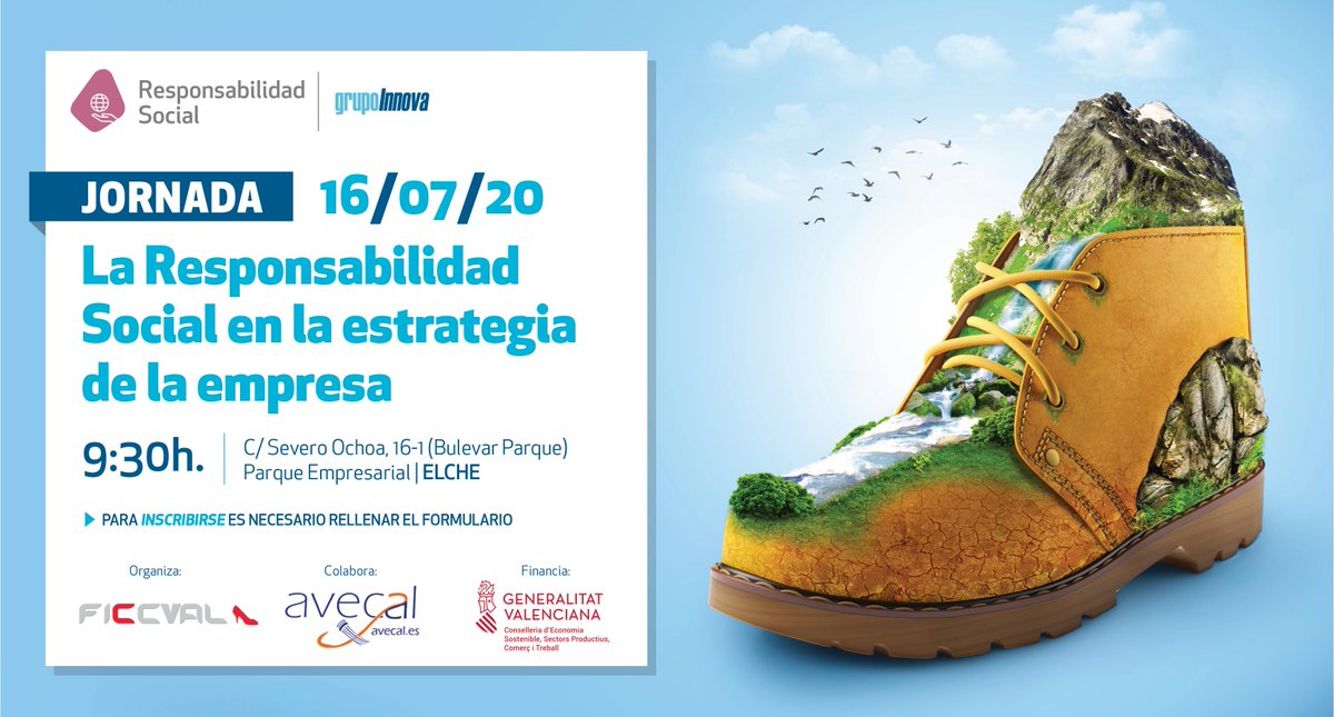 avecal's tweet photo. 🔸 El próximo jueves colaboramos en ‘La Responsabilidad Social en la estrategia de la empresa’, una jornada introductoria sobre esta tendencia empresarial organizada por #FICCVAL y financiada por la @generalitat.💻👞
Podéis inscribiros en este enlace 👉 https://t.co/lgZiwhiqAj https://t.co/kjaD3vt0Pi
