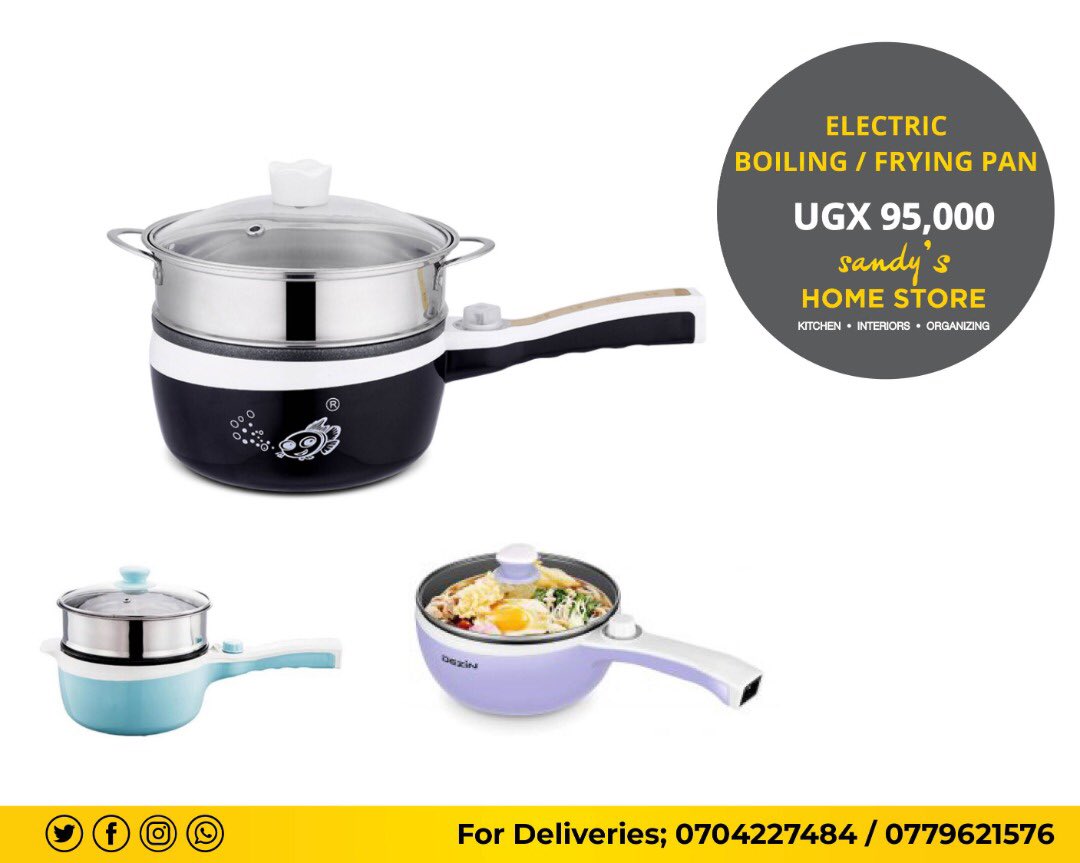 SandysHomeStor1's tweet image. Multifunctional Electric Frying Pan available. Can be used for steaming veggies, food as well as frying eggs, meats and many more. Call Sandra on 0704227484 / 0779621576 to place your order 

#electricfryingpan #fryingpans #trendykitchen #kitchenware #kitchengadgets #kitchenlove