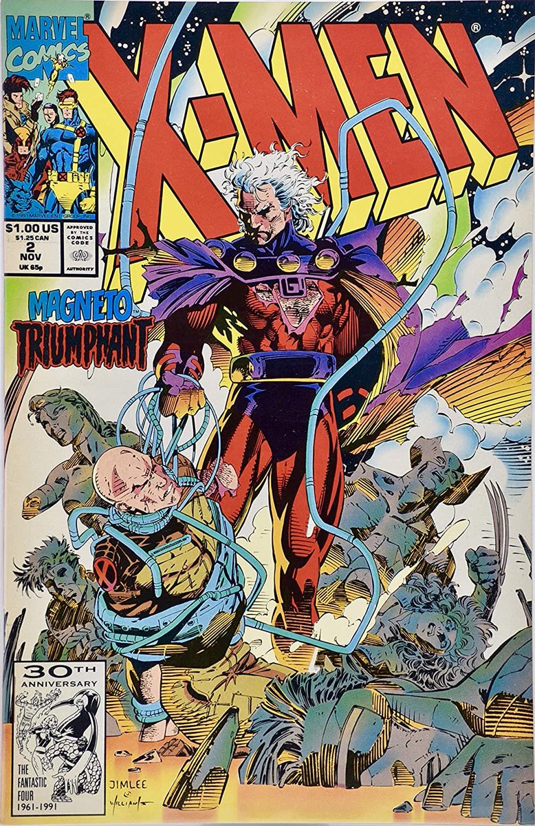 jcbedgar's tweet photo. @DavidGallaher Pretty sure my #FirstXMen was this Jim Lee issue that came with a Marvel Legends figure. Magneto probably? Still have both https://t.co/gBggcU1BWk