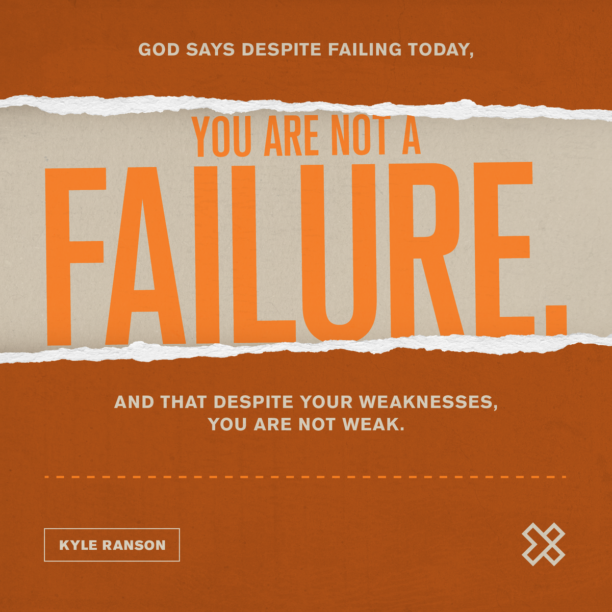 crsrdschurch's tweet photo. Our identity comes not from our successes or failures, but who He says we are. https://t.co/Xl6pZUs7oi