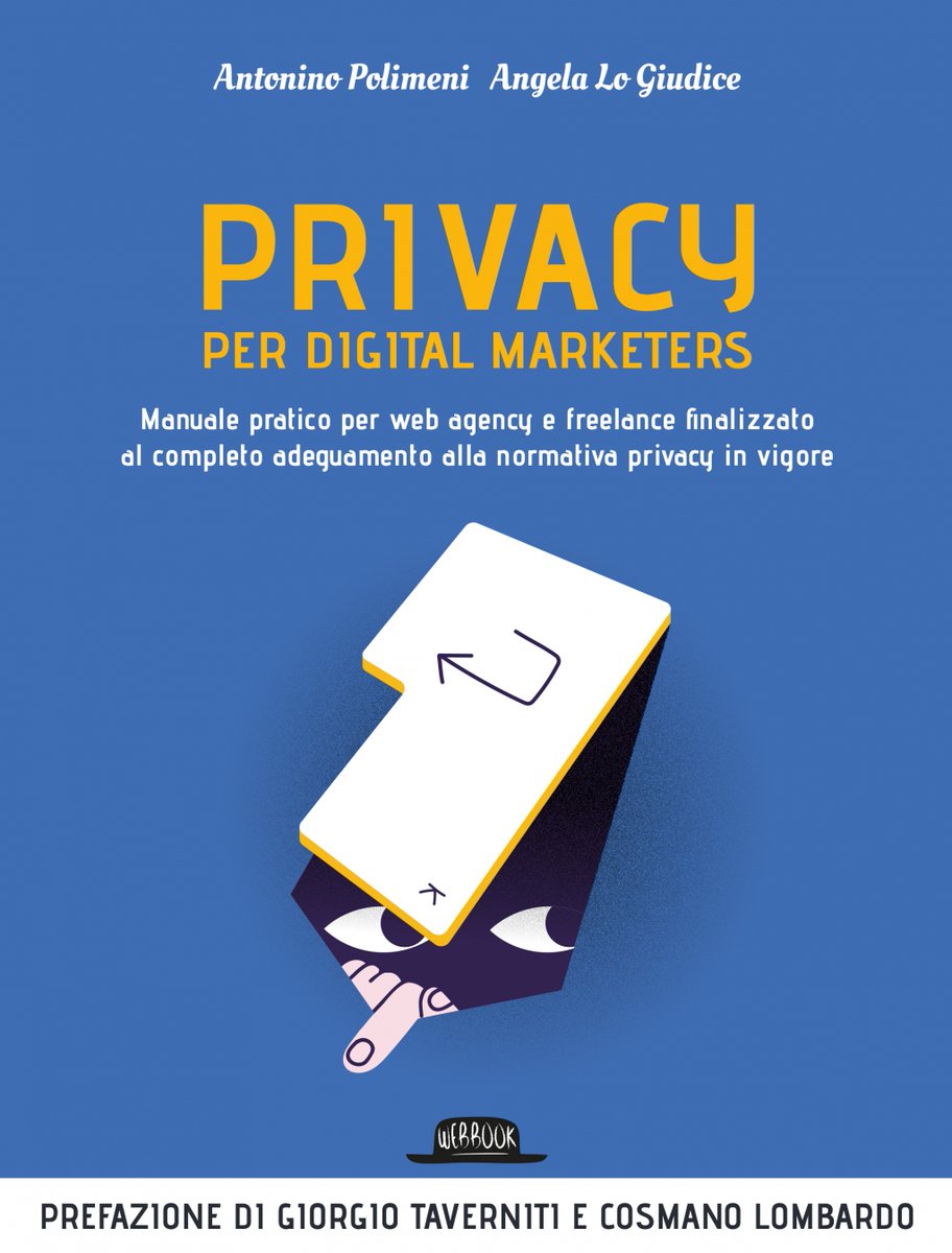 <a href="/AntoPolimeni/">Antonino Polimeni</a>  e Angela Lo Giudice tracciano un percorso chiaro e lineare in "#Privacy per digital marketers" per le #webagency e i lavoratori che vogliono proteggere i dati personali.
Scopri di più! Ti aspettiamo live il 16 luglio alle 18 su Facebook!
 tinyurl.com/yaejznzq